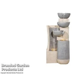 Serenity Cascading Four Bowl & Wall Water Feature -Garden Plants Shop CASC FOURBOWLW T39106