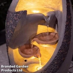 Serenity Cascading Flame Effect Water Feature -Garden Plants Shop G4827 SERENITYC