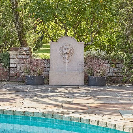 Outdoor Luxury Lion Water Feature Sandstone H78CM W59CM 3 Outdoor Luxury Lion Water Feature Sandstone H78CM W59CM